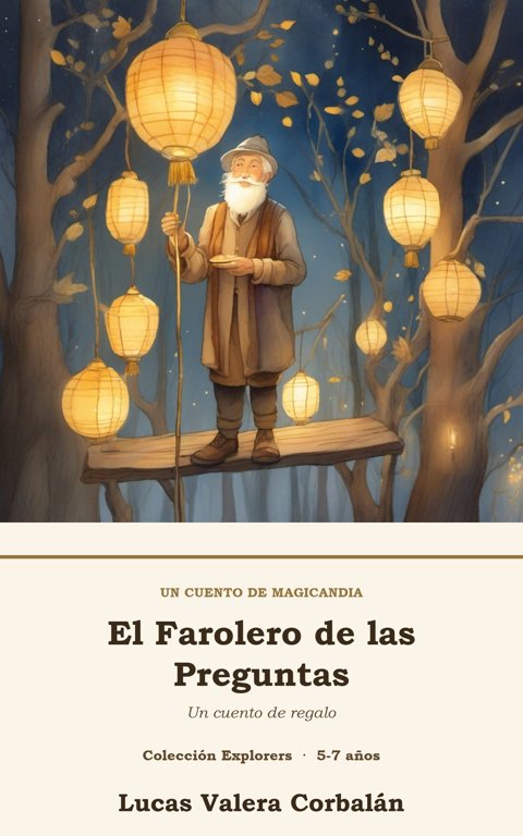 Cubierta de «El Farolero de las Preguntas», Colección Explorers, 5 a 7 años